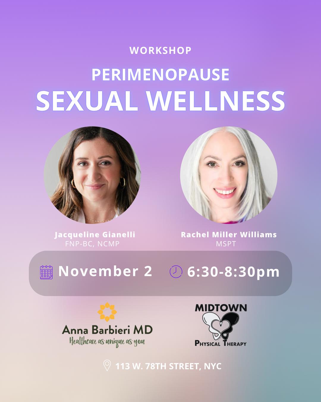 Event Poster for Perimenopause Workshop